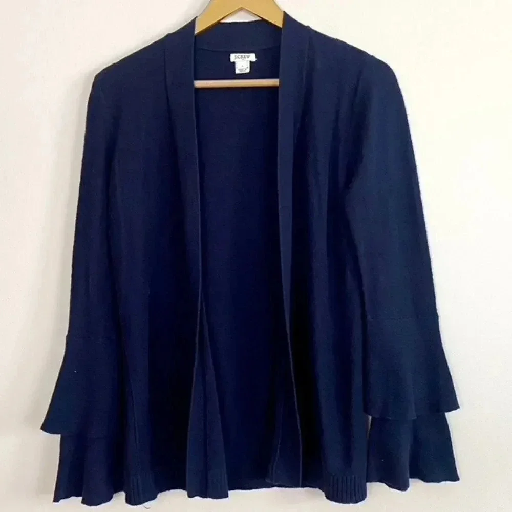 J. Crew Blue Bell Sleeve Cardigan Sweater